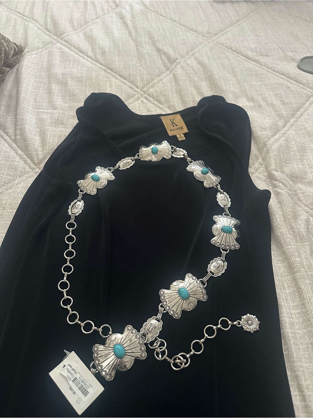 Turquoise Silver Concha Belt